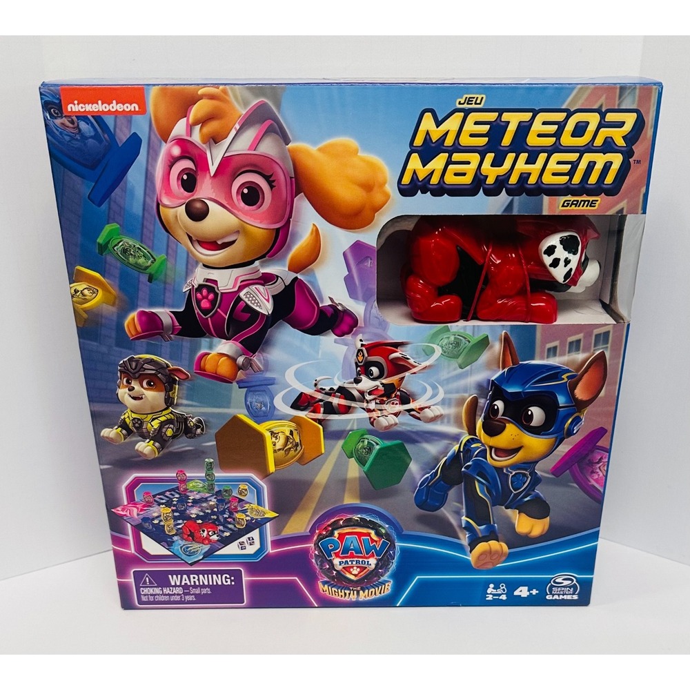Nickelodeon Spin Master Paw Patrol The Mighty Movie Meteor Mayhem Game NEW